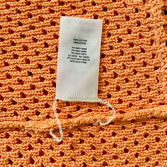 Wilfred Aritzia Carraway Orange Knit Women's Tank Top Size M - Picture 7 of 9